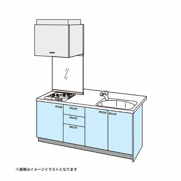 コンパクトキッチン ティオ Tio LixiL ペニンシュラI型 3段引出し