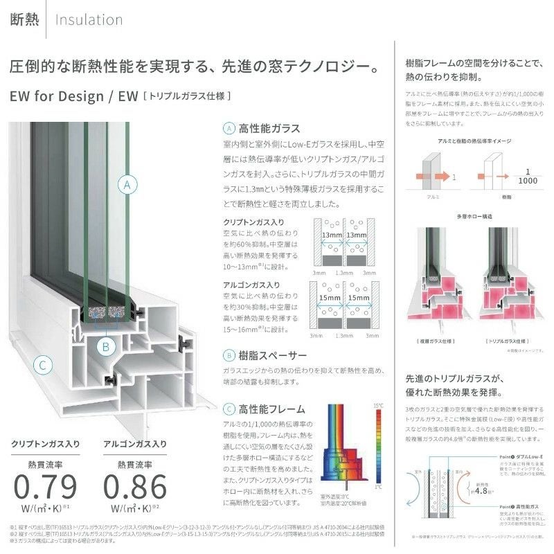 引き違い窓 25622-2 EW (TG) W2600×H2270mm テラス 樹脂サッシ 窓