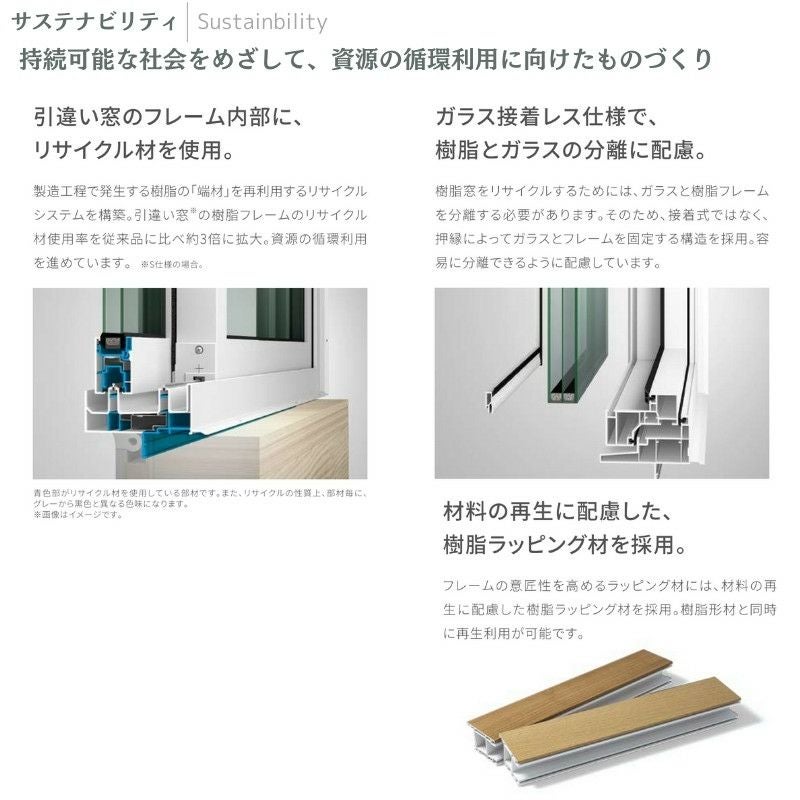 縦すべり出し窓 06013 EW (PG) W640×H1370mm 樹脂サッシ 窓 複層ガラス