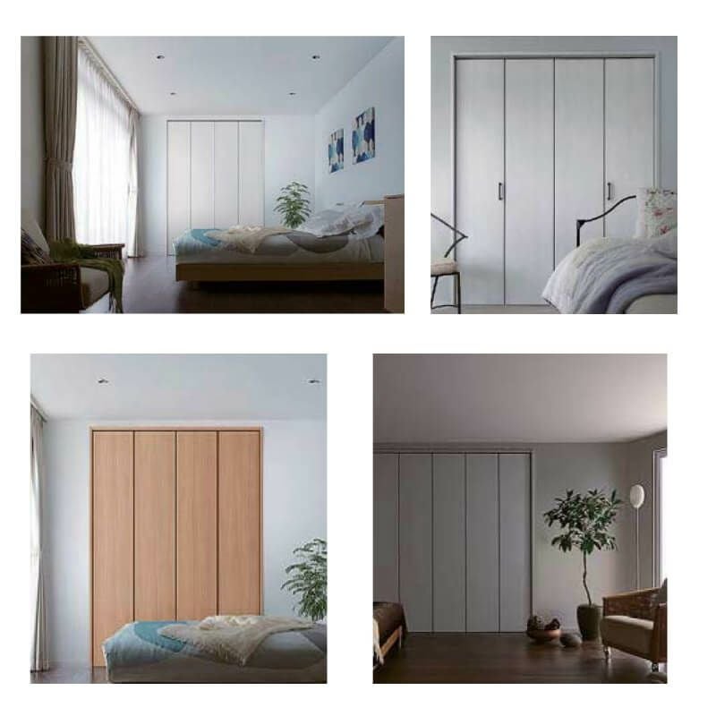 【オーダーサイズ 】リクシル ラシッサS クローゼットドア 2枚折れ戸 ノンレール ASCN-LAD ケーシング付枠 W542～942mm×H1545～2425mm ミラー無 8枚目