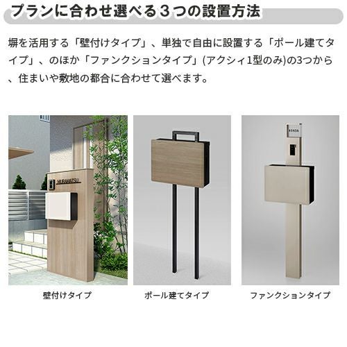 ネクストポスト L-1型 本体 前入れ前取り出し 電子錠搭載 壁取付用部品
