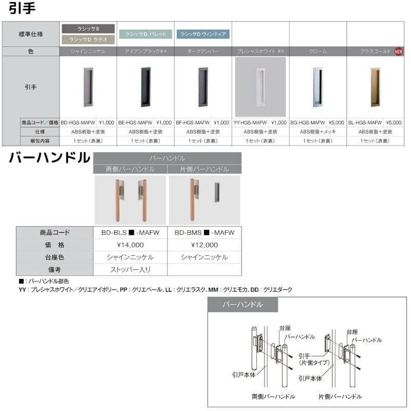 【オーダーサイズ 】リクシル ラシッサD ヴィンティア Ｖレール方式 引分け戸 AVWH-LGH ケーシング付枠 Ｗ2341～3949mm×Ｈ1728～2425mm 7枚目