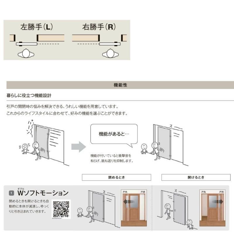 オーダーサイズ 】リクシル 室内引戸 アウトセット方式 固定枠なし