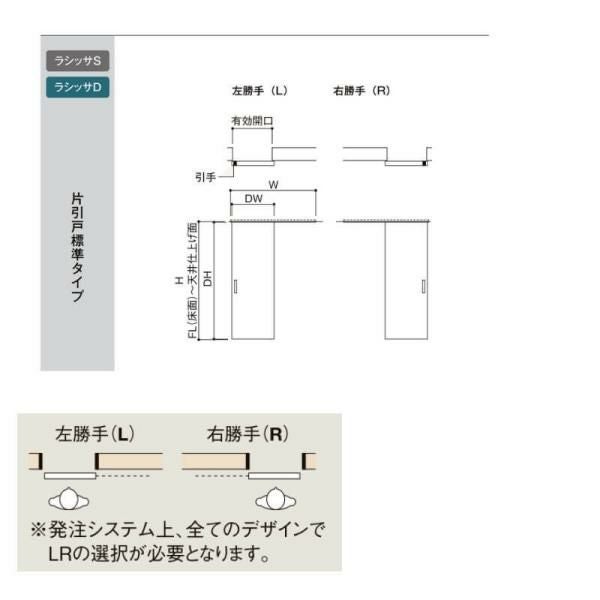 【オーダーサイズ 】リクシル ラシッサD ヴィンティア 天井埋込方式 片引戸 標準タイプ AVTK-LGH Ｗ1052～1952㎜×Ｈ1720～2400㎜ 4枚目