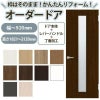 かんたん建具 扉のみ取替用 開き戸 オーダーサイズドア 幅～915×高さ1821～2120mm 丁番加工付 縦長窓1列 アクリル板付 レバーハンドル リフォーム 交換 DIY