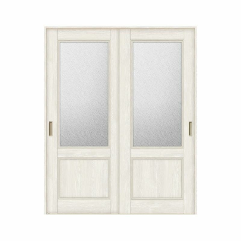 室内引戸 引き違い戸 2枚建 Vレール方式 ラシッサS ガラスタイプ LGY ノンケーシング枠 1620/1820 リクシル トステム 引違い戸 ドア 引き戸 LIXIL/TOSTEM リビング建材 室内建具 戸 扉 ドア リフォーム DIY