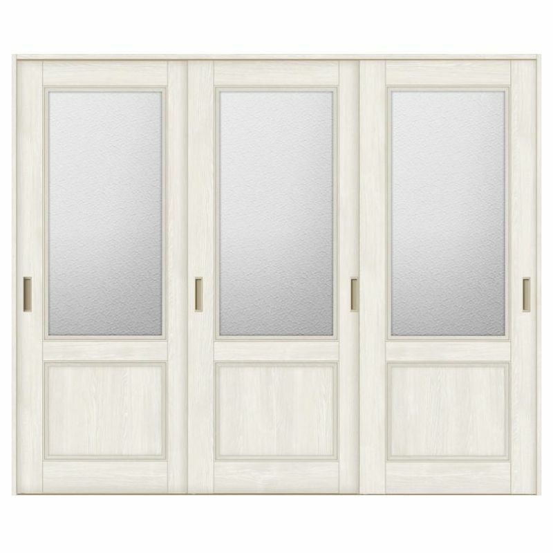 室内引戸 引き違い戸 3枚建 Vレール方式 ラシッサS ガラスタイプ LGY ノンケーシング枠 2420 W2432×H2023mm リクシル トステム 引違い戸  ドア 引き戸 LIXIL/TOSTEM リビング建材 室内建具 戸 扉 ドア リフォーム DIY