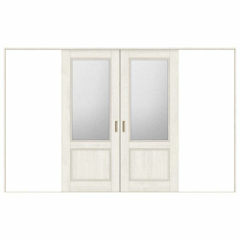 室内引戸 引分け戸 Vレール方式 ラシッサS ガラスタイプ LGY ノンケーシング枠 3220 W3253×H2023mm リクシル トステム 引き分け戸 室内 ドア 引き戸 LIXIL/TOSTEM リビング建材 室内建具 戸 扉 ドア リフォーム DIY