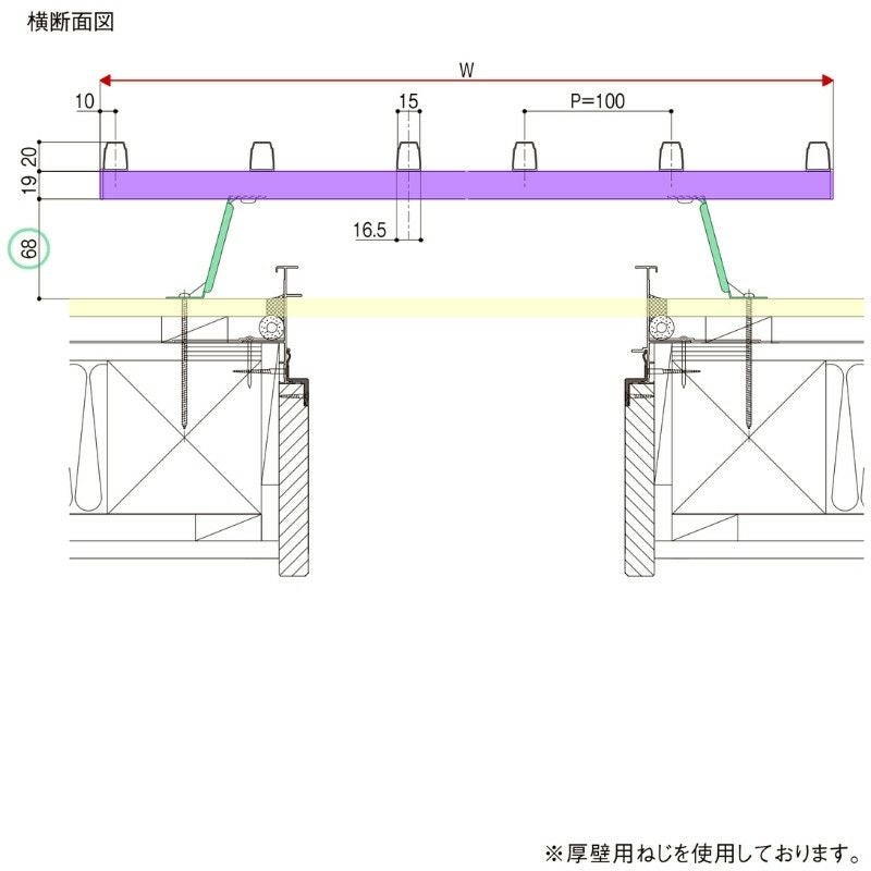 pogeページ 縦面格子 A型 11909 W1420×H1020mm 規格寸法 壁付け たて面格子 アルミ