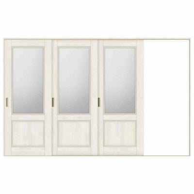 オーダーサイズ リクシル ラシッサＳ 室内引戸 Vレール方式 片引戸3枚建 ASKT-LGY ノンケーシング枠 W2308～3916mm×Ｈ1728～2425mm