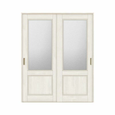 オーダーサイズ リクシル ラシッサＳ 室内引戸 Vレール方式 引違い戸2枚建 ASHH-LGY ノンケーシング枠 W1188～1992mm×Ｈ1728～2425mm