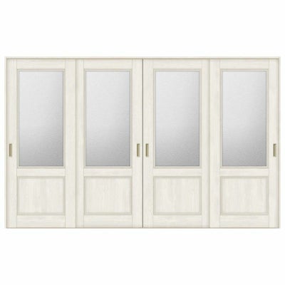 オーダーサイズ リクシル ラシッサＳ 室内引戸 Vレール方式 引違い戸4枚建 ASHF-LGY ノンケーシング枠 W2341～3949mm×Ｈ1728～2425mm