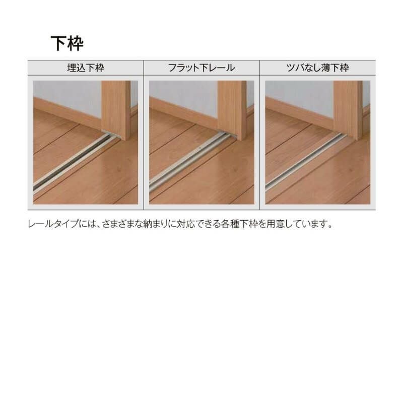 クローゼット扉 ドア 2枚 折れ戸 ラシッサD キナリモダン レールタイプ LAD ケーシング付枠 0720/08M20 ミラーなし 押入れ 折戸 リフォーム DIY 5枚目