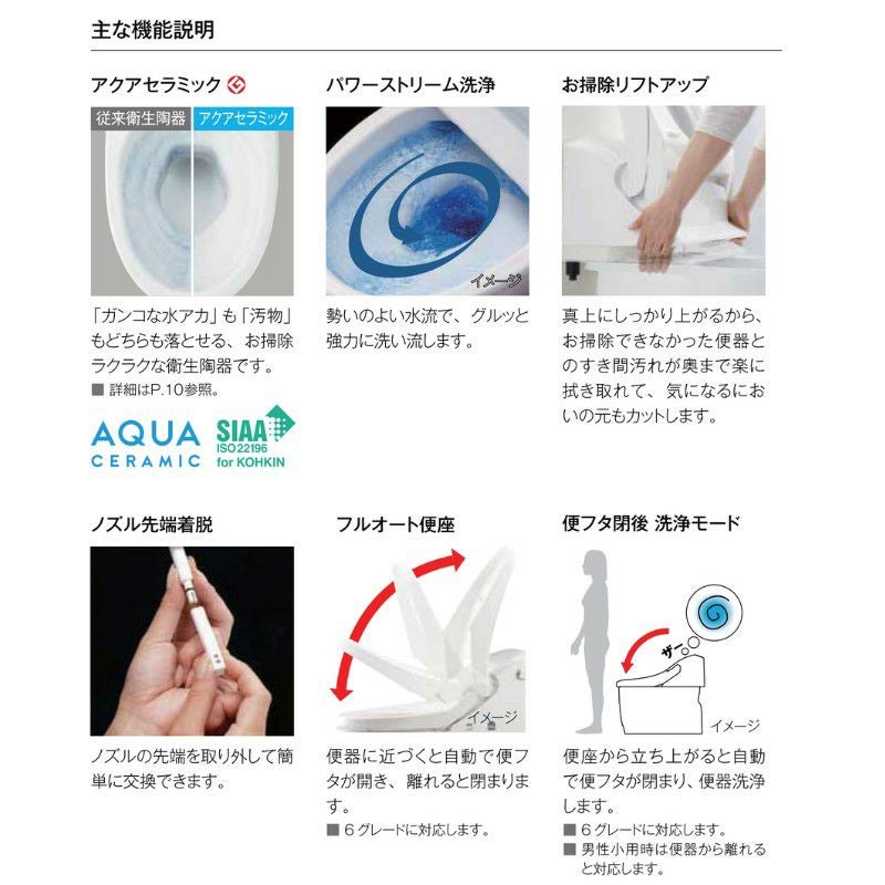 プレアスLS マンションリフォーム用床上排水 グレードCLM6A シャワートイレ 便器  INAX イナックス LIXIL リクシル 交換 取り替えYBC-CL10PM DT-CL116APMU 5枚目