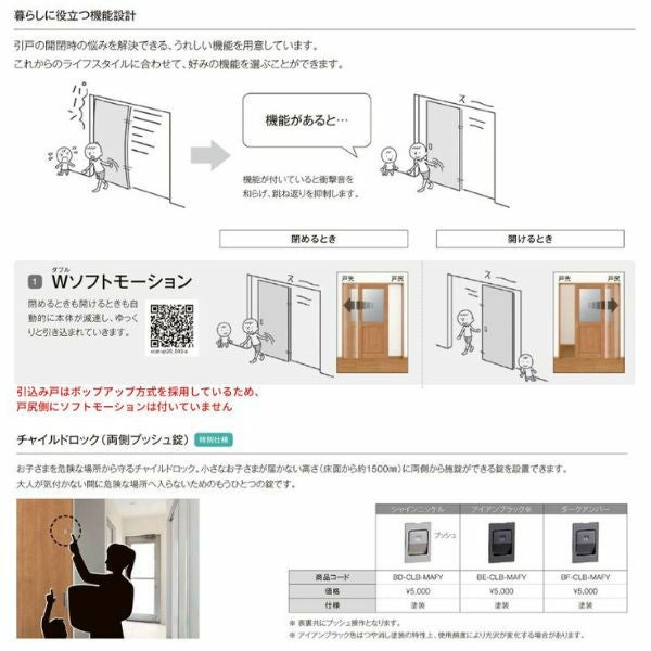 【オーダーサイズ 】リクシル ラシッサD ヴィンティア 上吊方式 引込み戸 標準タイプ AVUHK-LGY ノンケーシング枠 Ｗ1188～1992mm×Ｈ1750～2425mm 7枚目