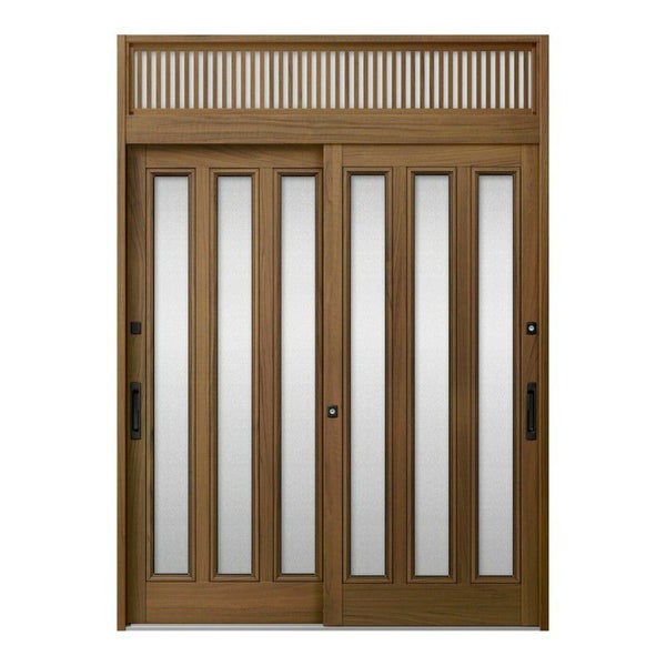 玄関引き戸JS 21P型 W164/169/187×H23 玄関引戸 2枚建 ランマ付 LIXIL リクシル TOSTEM トステム 断熱 和風 玄関 ドア 引き戸 おしゃれ 交換 リフォーム DIY