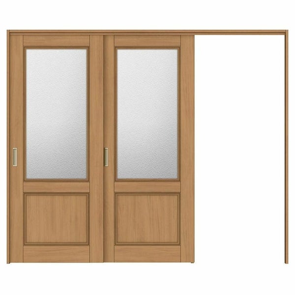 可動間仕切り 片引き戸 2枚建 引戸上吊方式 ラシッサS ガラスタイプ LGY ケーシング付枠 2420/2423 リクシル トステム 室内引き戸 引戸 リフォーム DIY