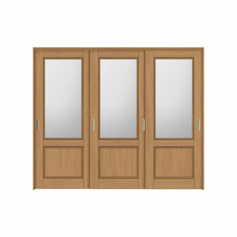 可動間仕切り 引き違い戸 3枚建 引戸上吊方式 ラシッサS ガラスタイプ LGY ケーシング付枠 2420/2423 リクシル トステム 室内引戸 引違い戸 リフォーム DIY