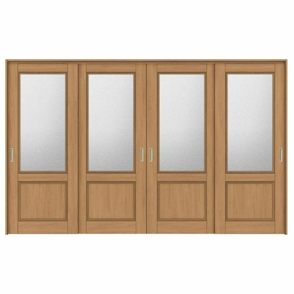 可動間仕切り 引き違い戸 4枚建 引戸上吊方式 ラシッサS ガラスタイプ LGY ケーシング付枠 3220/3223 リクシル トステム 室内引戸 引違い戸 リフォーム DIY