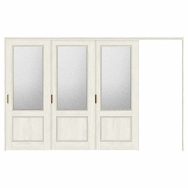 オーダーサイズ リクシル ラシッサＳ 可動間仕切り 引戸上吊方式 片引戸3枚建 ASMKT-LGY ノンケーシング枠 W2116～3916mm×Ｈ1750～2425mm