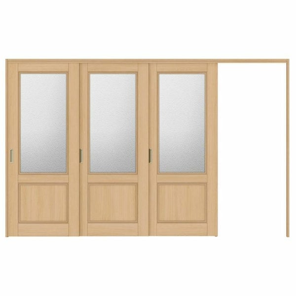 オーダーサイズ リクシル ラシッサＳ 可動間仕切り 引戸上吊方式 片引戸3枚建 ASMKT-LGY ケーシング付枠 W2116～3916mm×Ｈ1750～2425mm