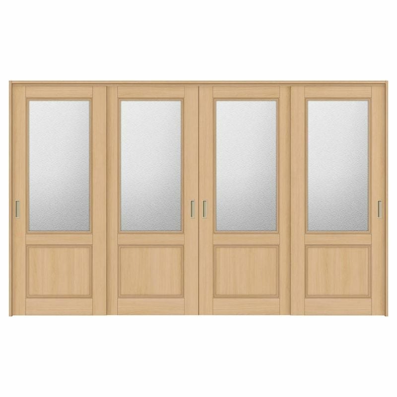 オーダーサイズ リクシル ラシッサＳ 可動間仕切り 上吊方式 引違い戸4枚建 ASMHF-LGY ケーシング付枠 W2149～3949mm×Ｈ1750～2425mm