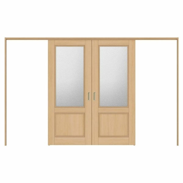 オーダーサイズ リクシル ラシッサＳ 可動間仕切り 上吊方式 引分け戸 ASMWH-LGY ケーシング付枠 W2149～3949mm×Ｈ1750～2425mm