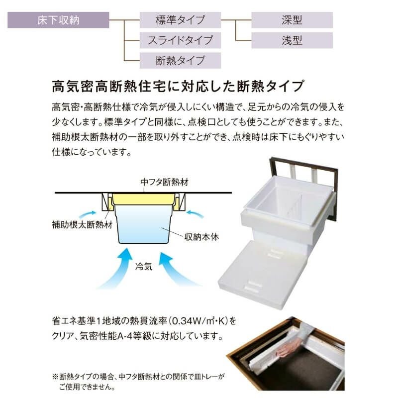 床下収納 断熱タイプ 深型600 □-A600-MAJ7 ZZ-0001-MAJ7 寸法(mm) 606×606×463 抗菌仕様 LIXIL リクシル 床下 収納 5枚目