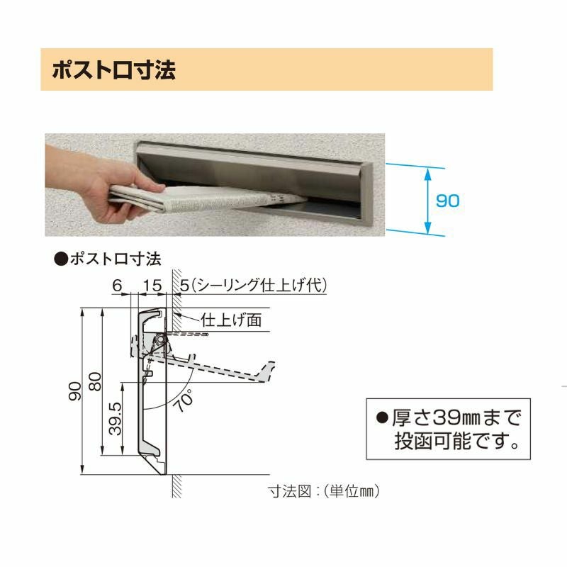 郵便ポスト エクステリアポストG3型 2段ブロック用 YKKap YKK ポスト