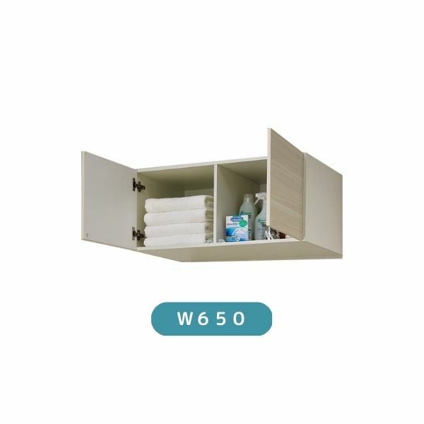 洗面台 LIXIL/INAX Crevi クレヴィ 奥行560タイプ アッパーキャビネット 間口W650×D550×H400mm RAU-656C 収納 洗面化粧台 リフォーム DIY