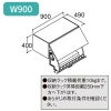 洗面台 LIXIL/INAX Crevi クレヴィ 奥行500タイプ アッパーキャビネット ダウン機能付 間口W900×D490×H400mm RBU-905W 収納 洗面化粧台 リフォーム DIY 2枚目
