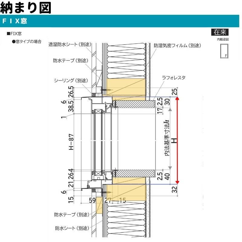 FIX窓 半外付 07407 エピソードⅡ NEO-R W780×H770 mm YKKap 断熱 樹脂
