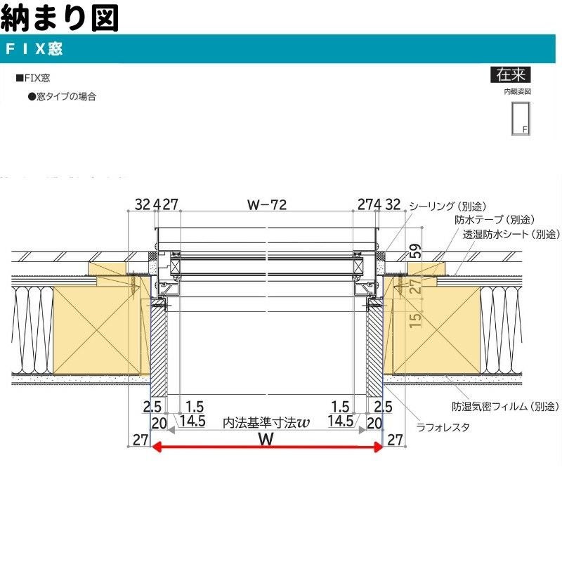 FIX窓 半外付 08313 エピソードⅡ NEO-R W870×H1370 mm YKKap 断熱