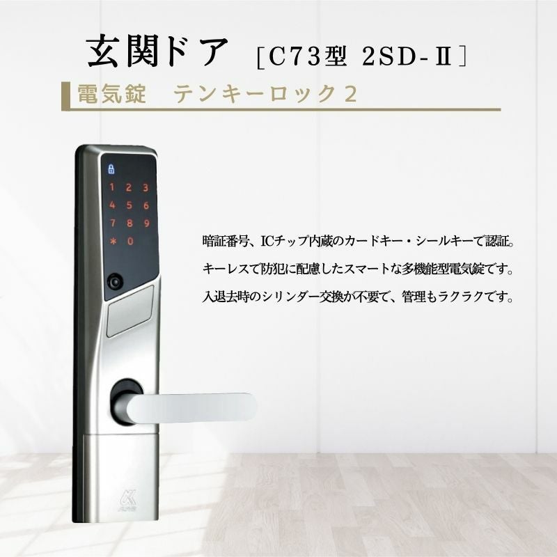 アパート用玄関ドア 2SD-2 C73型 W785×H1919mm 電気錠 テンキーロック