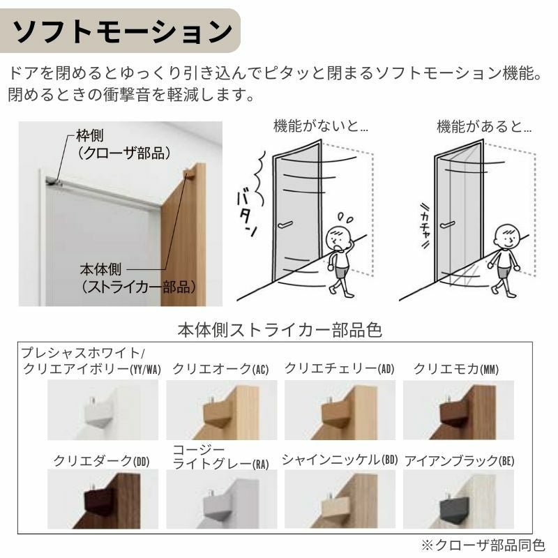 オーダーサイズ LIXIL 室内ドア ラシッサD キナリモダン ノンケーシング枠 LAA 片開き 旗丁番仕様 W507 957 H640 2430mm リクシル 建具 リフォーム
