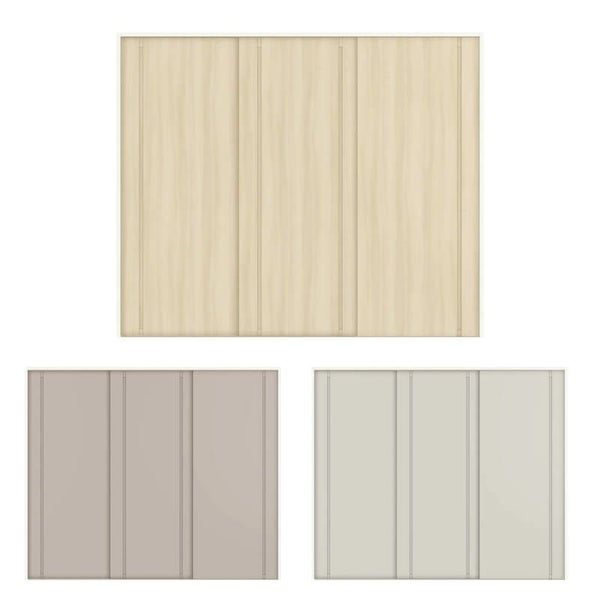 【オーダーサイズ 】室内引戸 Vレール方式 リクシル ラシッサD キナリモダン 引違い戸3枚建 AKHT-LBA ノンケーシング枠 W1748～2954mm×H1728～2425mm DIY