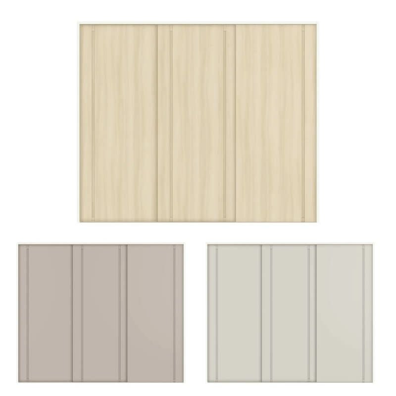 【オーダーサイズ 】室内引戸 Vレール方式 リクシル ラシッサD キナリモダン 引違い戸3枚建 AKHT-LBA ケーシング付枠 W1748～2954mm×H1728～2425mm DIY