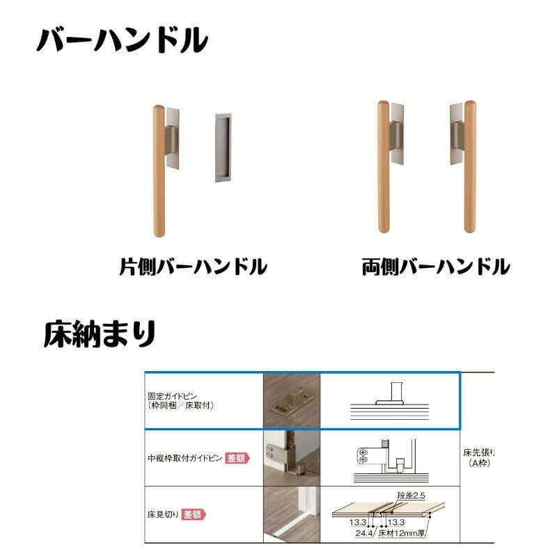 【オーダーサイズ 】室内引戸 上吊 リクシル ラシッサD キナリモダン 片引戸標準タイプ AKUK-LAA ノンケーシング W912(Ｗ1092)～1992mm×Ｈ650(Ｈ1750)～2425mm 6枚目