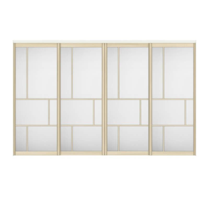 【オーダーサイズ 】可動間仕切り 引戸上吊 リクシル ラシッサD キナリモダン 引違い戸 4枚建 AKMHF-LZE ケーシング付枠 W2149～3949mm×H1750～2425mm DIY