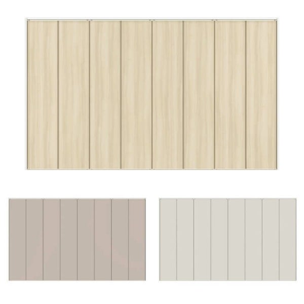 【オーダーサイズ 】クローゼット扉 ドア 8枚折れ戸 ラシッサD キナリモダン レールタイプ LAD ノンケーシング枠 W2747～3648×H1545～2023mm 特注折戸 交換 DIY