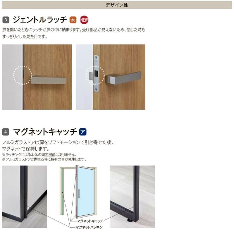 室内ドア 標準ドア ライン枠 2方枠 RZA ラフィス アルミガラス 06524