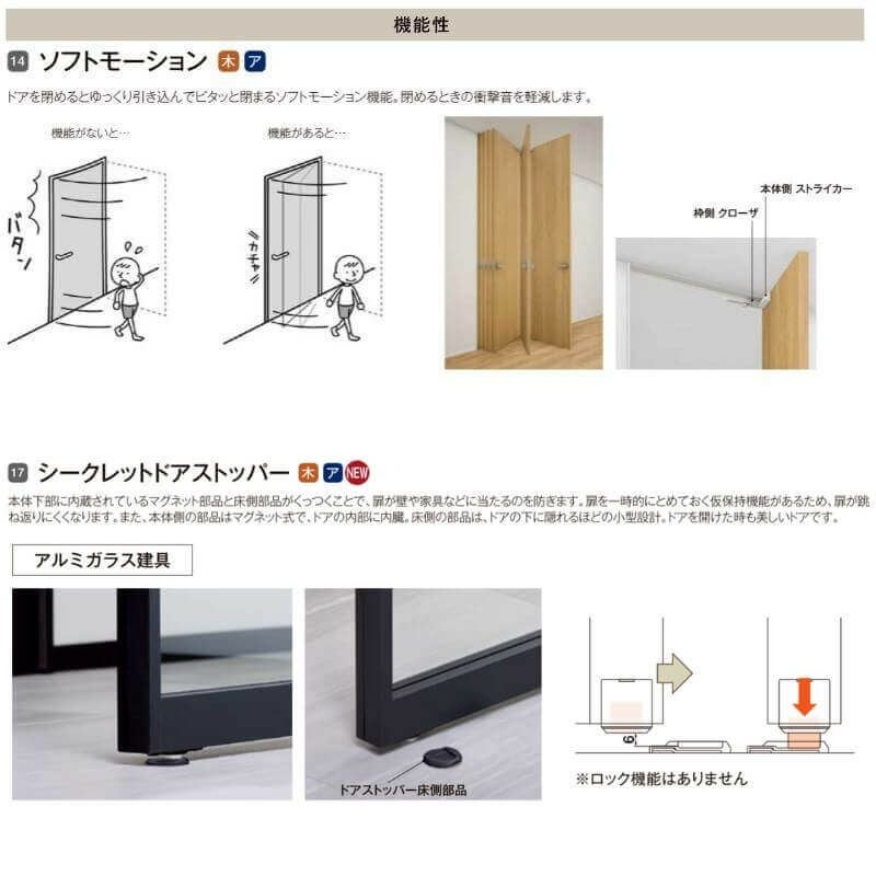 室内ドア 親子ドア ライン枠 2方枠 RZA ラフィス アルミガラス 1224
