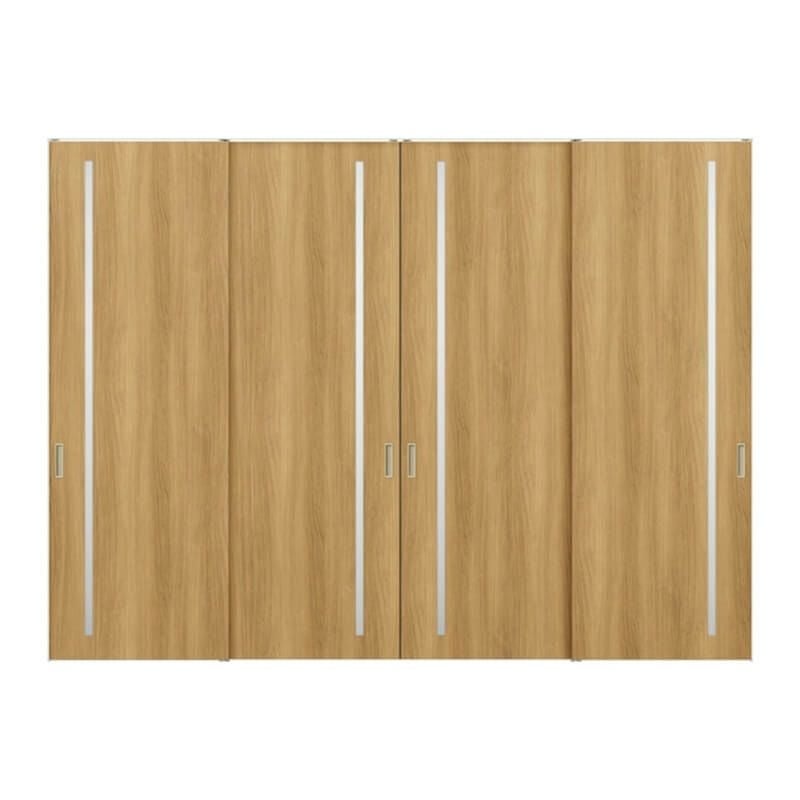 室内引戸 引違い戸4枚建 上吊方式 ライン枠 ラフィス RGV アクリル系パネル 3224 リクシル LIXIL Raffis 建具 交換 リフォーム DIY