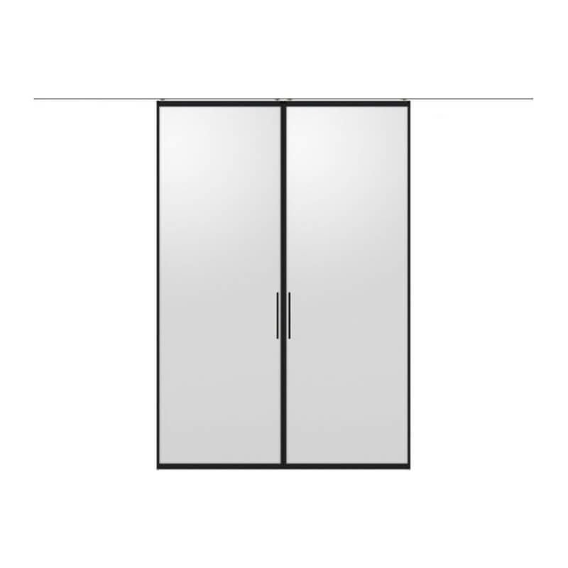 室内引戸 引分け戸 天井埋込方式 ライン枠 ラフィス RZA アルミガラス 3224 リクシル LIXIL Raffis 建具 交換 リフォーム DIY