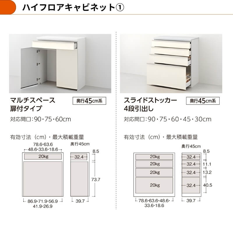 26年新モデル カップボード シエラ 間口270cm(90+90+90cm) ハイフロア