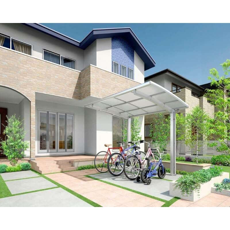 サイクルポート 屋根付 4~6台用 基本 21-29型 奥行2101x間口2862mm