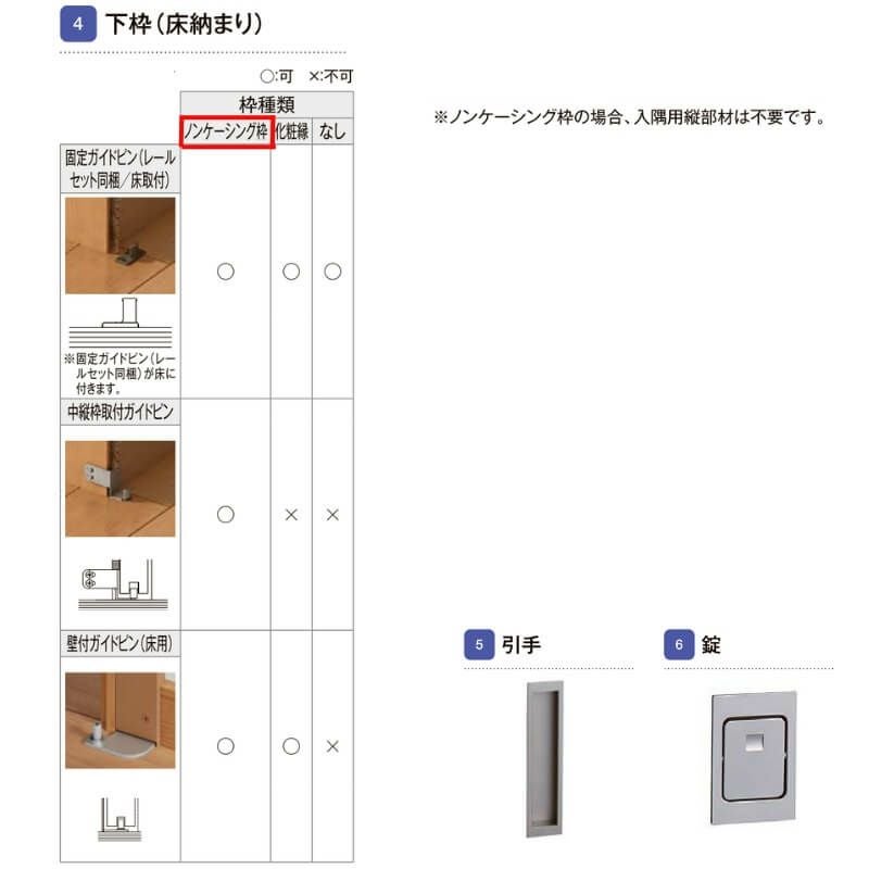 固定枠付】LIXIL 室内引戸 片引戸 アウトセット方式 ノンケーシング枠