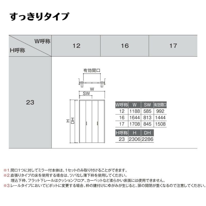 クローゼットドア 4枚 1223/13M23 ラシッサD ノースフォレスト 折れ戸