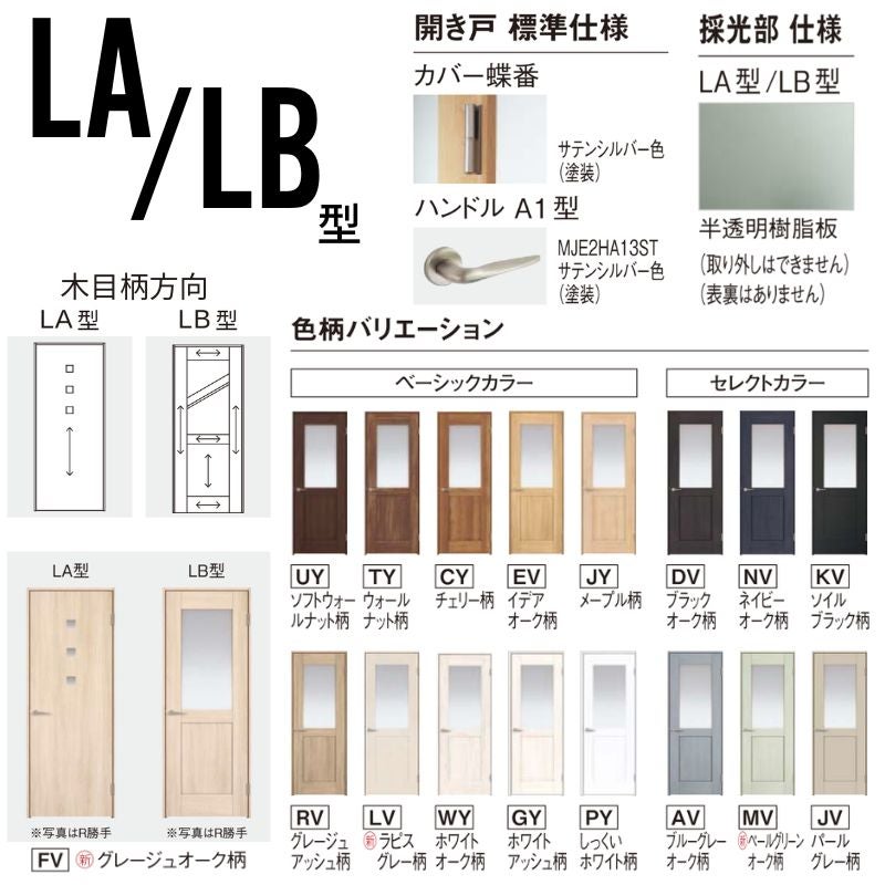 パナソニック ベリティス 片開きドア 採光タイプ LA型 スタンダード 