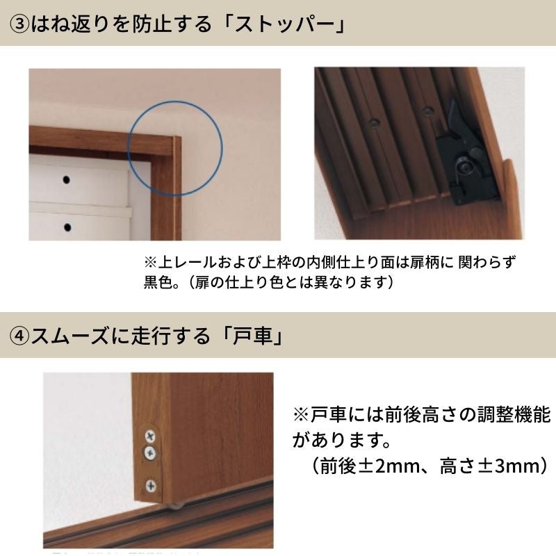 パナソニック ベリティス クローゼットドア 3枚連動引き戸 UW1708